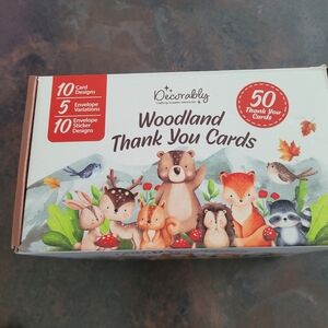 Decorably Woodland Thank You Cards - 50 Pack